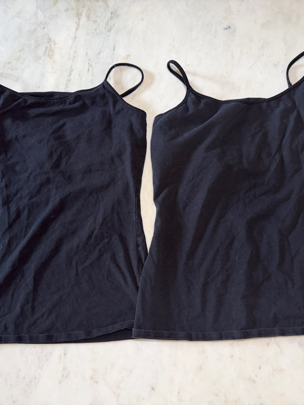 Express Black Double Spaghetti Strap Cami Tops with Built in Bra